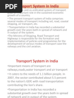 Transport System in India