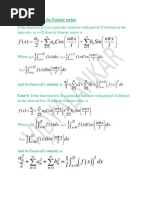 Forier Series Standard Fomula