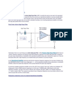 Active High Pass and Low Pass Filter