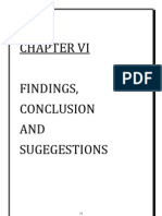 Findings, Conclusion AND Sugegestions