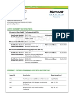 MS Learning Transcript SA