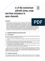 Applications of The Momentum Principle - Hydraulic Jump, Surge and Flow Resistance Open Channels