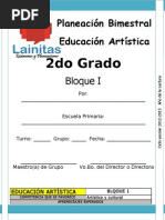 2do Grado - Bloque 1 - Educación Artística