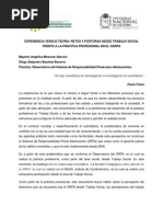 Sistema de Responsabilidad Penal para Adolescentes Ensayo