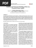 Analytical and Numerical Modeling of Flow in A Fractured Gneiss Aquifer