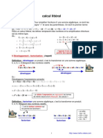 Calcul Littéral (Identités Remarquables)