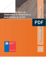 Una Aproximación A Las Condiciones de Trabajo en La Gran Minería