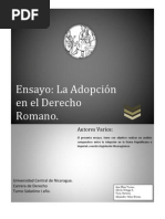 Copia de Ensayo Sobre La Adopcion en La Roma Antigua