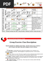 September 2012 Group Fitness Schedule