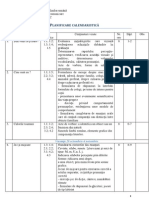 Planificare Calendaristica La Clasa Pregatitoare