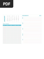 Biology Student Calendar