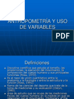 Antropometría y Uso de Variables Antropométricas