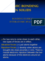 Atomic Bonding in Solids: Bonding Energy, Interatomic Spacing