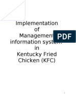 Implementation of Management Information System in Kentucky Fried Chicken (KFC)