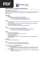 Dwight Hall Cheat Sheet