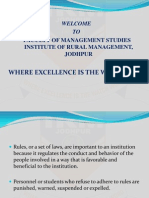 Where Excellence Is The Watch Word: Faculty of Management Studies Institute of Rural Management, Jodhpur