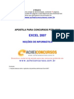 Apostila de Excel 2007 para Concursos