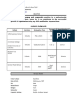 MD Irshad Khan CV