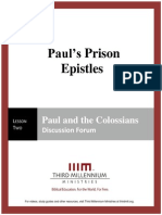 Paul's Prison Epistles - Lesson 2 - Forum Transcript