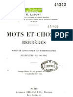 Mots Et Choses Berbères - Émile Laoust