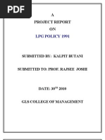 A Project Report ON: LPG Policy 1991