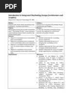 Syllabus Introduction To Integrated Wayfinding Design