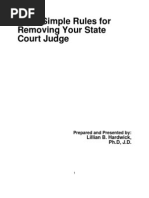 Simple Rules - To Remove Judges in Texas