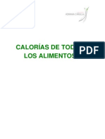 Tabla de Calorias