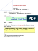 6 Displacement of Halogen From Its Halide Solution