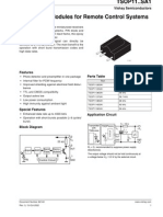 TSOP11..SA1 IR Receiver Modules For Remote Control Systems: Vishay