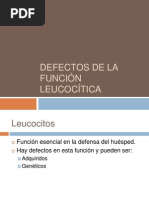 Defectos de La Función Leucocítica