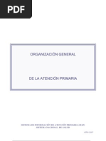 Organizacion General de La Atencion Primaria