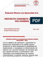 Aplicacion de Concreto Lanzado Proyecto Optimizacion y Mecanizacion en Um Iscaycruz