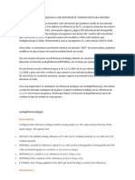 Uso de La Referencia Analogica Con Un Sensor de Temperatura para Arduino