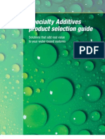 Specialty Additives Product Selection Guide: Solutions That Add Real Value To Your Water-Based Systems