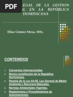 Marco Legal de La Gestion Ambiental en Republica Dominicana