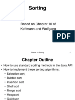 Sorting: Based On Chapter 10 of Koffmann and Wolfgang