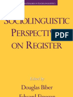 Biber - Finegan, Sociolinguistic