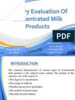 Sensory Evaluation of Concentrated Milk Products Final