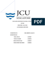 Managing Business in Global Context LB 5203 Industry Analysis Automobile Industry