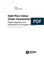 OXFAM AMERICA: Haiti Rice Value Chain Assessment - Sept. 24, 2012