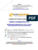 Apostila Da Lei de Improbidade Administrativa Comentada (Lei 8.429/92) para Concursos