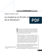 Contreras Castro, Fernando - La Ciudad Ya Es Ficción Antes de La Literatura