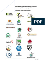 Bringing Peace Into The Post-2015 Development Framework - A Joint Statement by Civil Society Organizaions - Sept 2012