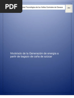 Modelado de La Generación de Energía A Partir de Bagazo de Caña de Azúcar Noveno Cuatrimestre