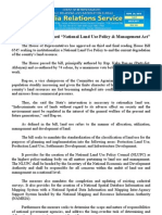 Sept29 House Approves Proposed "National Land Use Policy & Management Act"