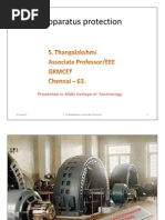 Apparatus Protection Using Protective Relays