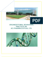 Organizational Behavioral Practices in Aci Pharamaciutical Ltd.