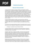 La Atención Primaria de Salud Es La Asistencia Sanitaria Esencial Basada en Métodos y Tecnología Prácticos