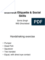 Business Etiquette & Social Skills: Sonia Singh IMS Ghaziabad